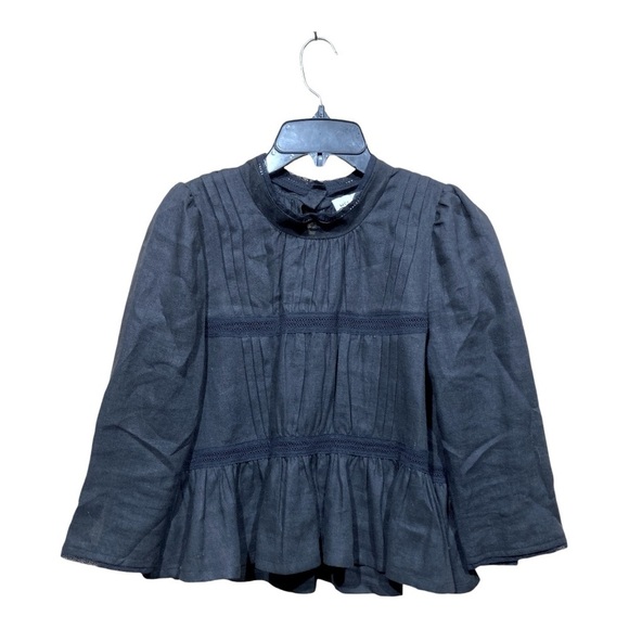 McGuire Denim Peplum Long Sleeve Blouse - Picture 1 of 3